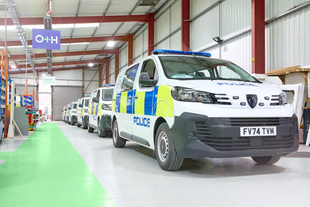 Police van production line